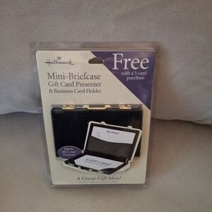 Hallmark Black Mini-Briefcase Card Holder